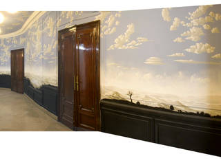 Antesala del cielo, Jorge Fin. Murals Jorge Fin. Murals Classic style corridor, hallway and stairs