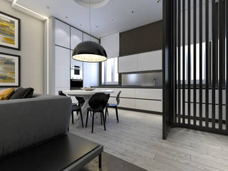 Appartamento via Nuoro - Cagliari, Studio 7sei Studio 7sei 现代客厅設計點子、靈感 & 圖片