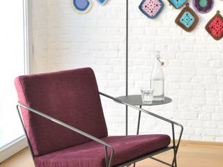 AUDE fauteuil, MOOME MOOME Salas modernas Textil Ámbar/Dorado
