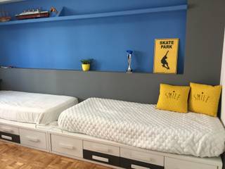 Un dormitorio adolescente a todo color, Noelia Villalba Interiorista Noelia Villalba Interiorista Nursery/kid’s room