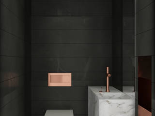 WC, fatih beserek fatih beserek Modern bathroom Granite Black