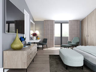Yatak odası / Bedroom, fatih beserek fatih beserek Quartos modernos