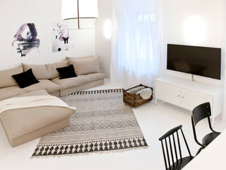 70 qm Loft, freudenspiel - Interior Design freudenspiel - Interior Design 客廳