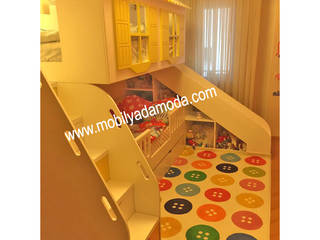 Özel Tasarım Kaydıraklı Ev Ranza, Pelin'in Ranzası , MOBİLYADA MODA MOBİLYADA MODA Modern nursery/kids room Wood Wood effect