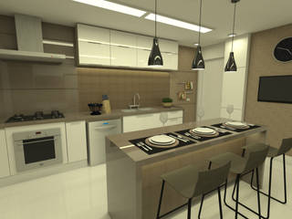 Charmoso apartamento nos Jardins, Noemi Lima Design Noemi Lima Design Modern kitchen MDF