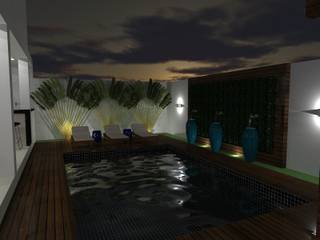 Residencia Chacara Cachoeira, Studio Beatriz Neves Studio Beatriz Neves Piscine moderne