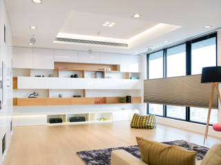 Lin’s Residence 林宅, 構築設計 構築設計 现代客厅設計點子、靈感 & 圖片