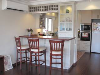 open kitchen, m design m design Dapur Klasik Kayu Wood effect