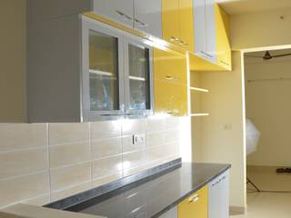 Parallel Kitchen Design India homify Asian style kitchen Plywood