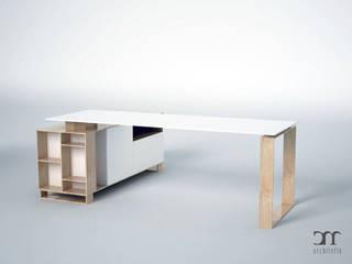 Progetto per arredo personalizzato ufficio, Carmine Mergiotti, Architetto Carmine Mergiotti, Architetto Ruang Studi/Kantor Minimalis