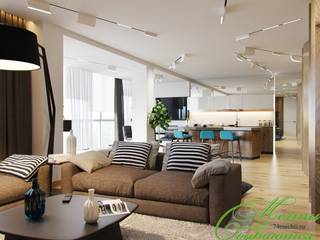 Современная гостиная, Компания архитекторов Латышевых "Мечты сбываются" Компания архитекторов Латышевых 'Мечты сбываются' Living room