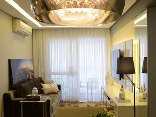 Apartamento área social Danielle Barbosa DECOR|DESIGN Salas de estar modernas