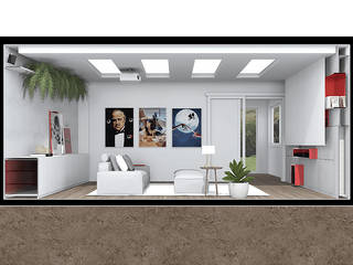 Red Carpet - Caçador SC, JDB Arquitetura + Design JDB Arquitetura + Design Sala multimediale moderna