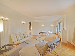 home staging - geerbte Immobilie - vorher-nachher, Münchner home staging AGENTUR GESCHKA Münchner home staging AGENTUR GESCHKA Living room Beige