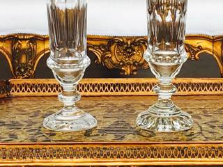 Par de compoteiras em cristal JSD , 37 cm Séc XIX /XX , Antiguidadesportugal Antiguidadesportugal Salas de jantar clássicas