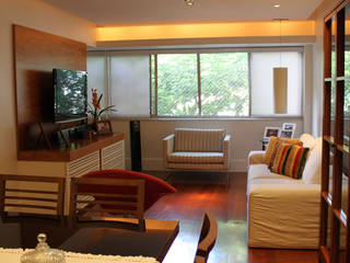Apartamento no Leblon, Rafael Mirza Arquitetura Rafael Mirza Arquitetura Modern Living Room