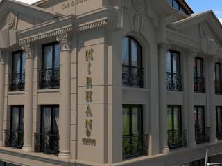 Mirhan Hotel Precast Cephe ve Wallwasher Led Aydınlatma Projesi, KK Creative Works KK Creative Works Casas de estilo clásico Hormigón