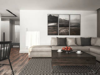 Projekt mieszkania 60 m2., hexaform hexaform Living room