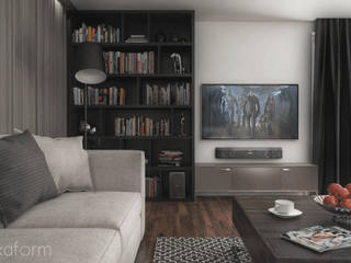 Projekt mieszkania 60 m2., hexaform hexaform Living room