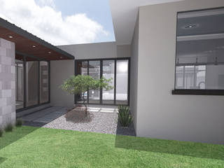 House Mbaga, A4AC Architects A4AC Architects Balcones y terrazas modernos Ladrillos