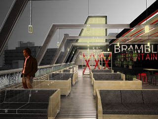 Braamfontein rooftop bar, A4AC Architects A4AC Architects Комерційні приміщення Залізо / сталь