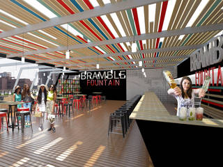 Braamfontein rooftop bar, A4AC Architects A4AC Architects Ticari alanlar