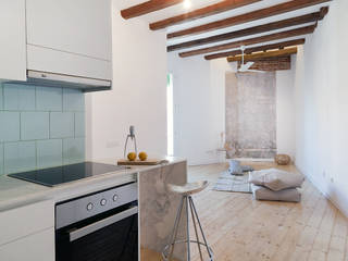 Apartamento en Gracia , Anna Podio arquitectura Anna Podio arquitectura ห้องนั่งเล่น ไม้ Wood effect