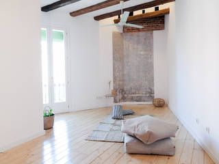 Apartamento en Gracia , Anna Podio arquitectura Anna Podio arquitectura Salas / recibidores Ladrillos