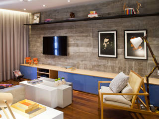 APARTAMENTO BJ, PKB Arquitetura PKB Arquitetura Modern living room