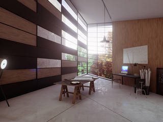 Taller Violero, EnTRE+ EnTRE+ Modern Study Room and Home Office