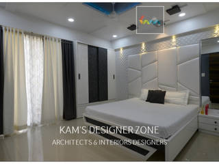 Flat Interior Design for PINKY AGARWAL, KAMS DESIGNER ZONE KAMS DESIGNER ZONE Nowoczesna sypialnia