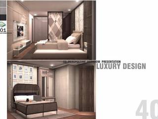 THE ROOM SUKHUMVIT 69 (STYLE LUXURY), Future Interior Design Co.,Ltd. Future Interior Design Co.,Ltd. Kamar Tidur Gaya Eklektik