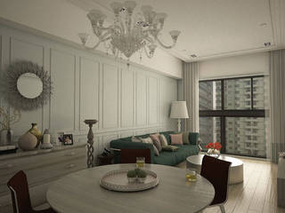 清新、優雅、靜謐, 宇喆室內裝修設計有限公司 宇喆室內裝修設計有限公司 Modern living room