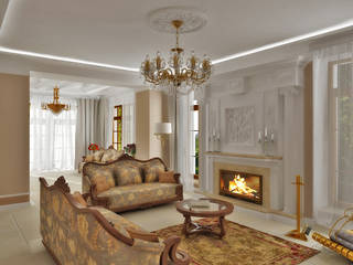 МАЛЕНЬКАЯ ИТАЛИЯ частный дом, Gordon-design Gordon-design Classic style living room