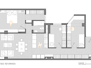 "The Closet" - 80 m²-, Tarragona., GokoStudio GokoStudio Moderne gangen, hallen & trappenhuizen