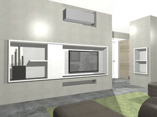 Casa Z1 - Completamento Lavori di casa di Civile Abitazione, duedì - studio di progettazione duedì - studio di progettazione Ruang Keluarga Modern