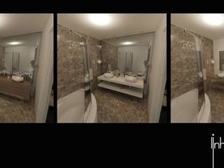 Projecto para uma casa de banho / Bathroom plan, Linhas Simples Linhas Simples Modern bathroom Stone