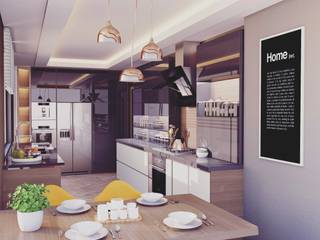 Mutfak lara , Emma design Emma design 現代廚房設計點子、靈感&圖片 木頭 Wood effect