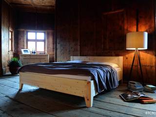 Massivholzbetten, Lignum Möbelmanufaktur GmbH Lignum Möbelmanufaktur GmbH Rustic style bedroom Solid Wood