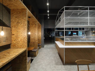 coffee shop, 樂沐室內設計有限公司 樂沐室內設計有限公司 Skandynawska jadalnia Płyta OSB