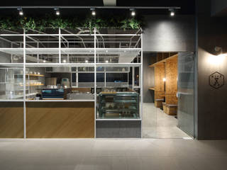 coffee shop, 樂沐室內設計有限公司 樂沐室內設計有限公司 Comedores de estilo escandinavo Tableros de virutas orientadas