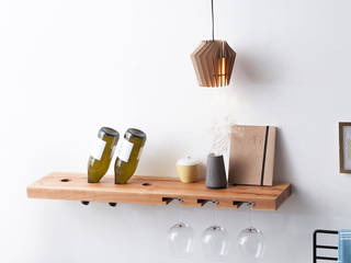 TU LAS model B wine and glass rack | pear wood TU LAS Minimalist wine cellar Wood Wine cellar