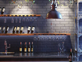 wine collection in commercial spaces - wine bars/hotels/restaurants, TU LAS TU LAS Cantina moderna Legno Effetto legno