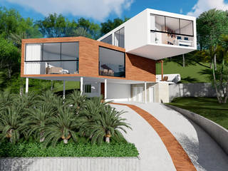 ARQUITETURA RESIDENCIAL CONTEMPORÂNEA CAPITAL VILLE, Aresto Arquitetura Aresto Arquitetura モダンな 家