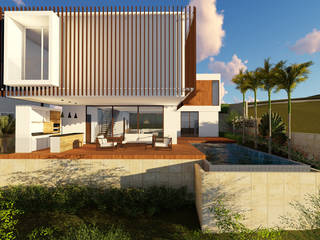 ARQUITETURA RESIDENCIAL ITUPEVA VILLAGE MORRO ALTO, Aresto Arquitetura Aresto Arquitetura Дома в стиле модерн