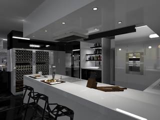 Cocina para una casa en el barrio Los Cardales, Diseño de Locales Diseño de Locales Cocinas de estilo minimalista