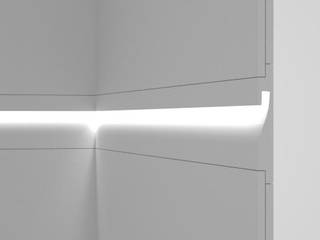 Segnapasso lineare per luce diffusa led EL406, Eleni Lighting Eleni Lighting Pasillos, vestíbulos y escaleras modernos Sintético Marrón