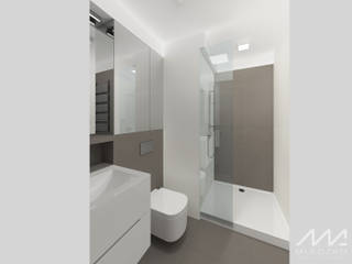 Minimalistyczna łazienka, Mleczko architektura Mleczko architektura Minimalist style bathroom