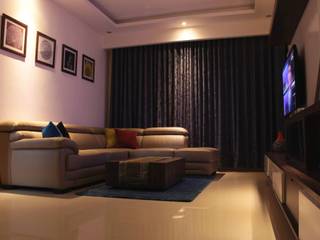 MK Jaiswal House Interior - Mahaveer Laural Apartment, Soul Ziv Architecture Soul Ziv Architecture غرفة المعيشة