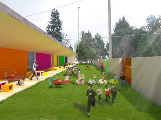 Scuola materna Vanzaghello (MI), Alessandro Cintolo Architetto Alessandro Cintolo Architetto 商业空间